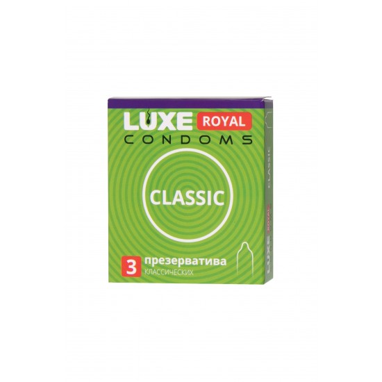 Презервативы LUXE ROYAL Classic 3шт, 18 см