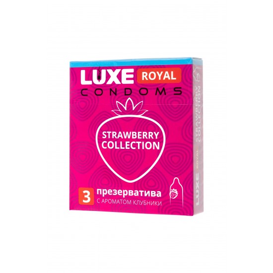 Презервативы LUXE ROYAL Strawberry Collection3шт, 18 см