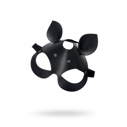 Маска с ушками кошки Pecado BDSM, натуральная кожа, черный Маска с ушками кошки Pecado BDSM, натуральная кожа, черный