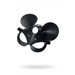 Маска с ушками мышки Pecado BDSM, натуральная кожа, черный Маска с ушками мышки Pecado BDSM, натуральная кожа, черный