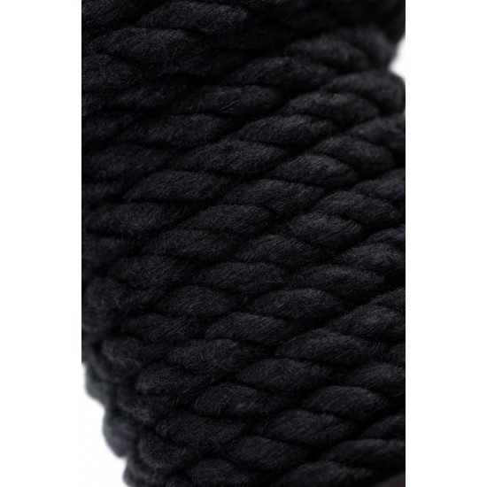 Веревка для шибари Pecado BDSM, на катушке, хлопок, черная, 5 м.