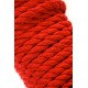 Веревка для шибари Pecado BDSM, на катушке, хлопок, красная, 5 м.