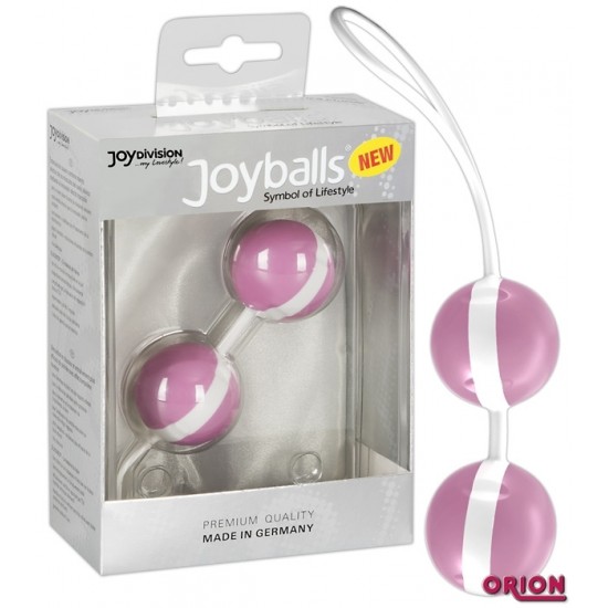 Нежно-розовые вагинальные шарики Joyballs Bicolored