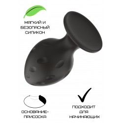 Пробка анальная Силиконовая черная M (7.2*3.5cm) 3304-02 Пробка анальная Силиконовая черная M (7.2*3.5cm) 3304-02