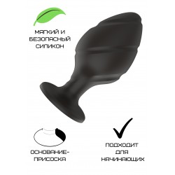Пробка анальная Силиконовая черная M (7.2*3.5cm) 3305-02 Пробка анальная Силиконовая черная M (7.2*3.5cm) 3305-02