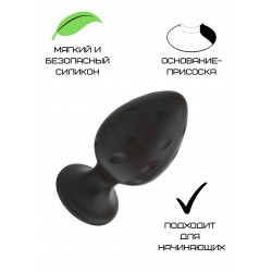 Пробка анальная Силиконовая черная S (5.8*2.8cm) 3304-01 Пробка анальная Силиконовая черная S (5.8*2.8cm) 3304-01