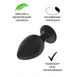 Пробка анальная Силиконовая черная S (5.8*2.8cm) 3305-01 Пробка анальная Силиконовая черная S (5.8*2.8cm) 3305-01