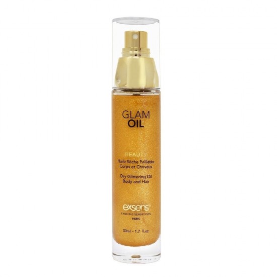 Сухое масло с блеском GLAM OIL для волос и тела
