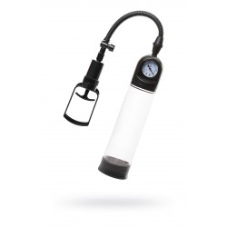 Помпа для пениса Штучки-дрючки вакуумная, с манометром, чёрная, 20 см Помпа для пениса Штучки-дрючки вакуумная, с манометром, чёрная, 20 см