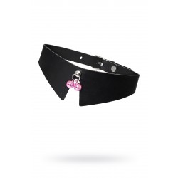 Чокер-воротник с бубенчиками Pecado BDSM, натуральная кожа, черный Чокер-воротник с бубенчиками Pecado BDSM, натуральная кожа, черный