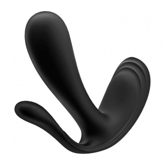 Top Secret+ анально-вагинальный вибромассажер со стимулятором клитора, черный