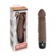 Коричневый вибратор-реалистик 6.5 Girthy Realistic Vibrator - 19 см.