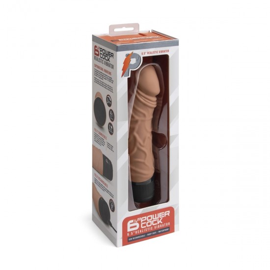 Кофейный вибратор-реалистик 6.5 Girthy Realistic Vibrator - 19 см.