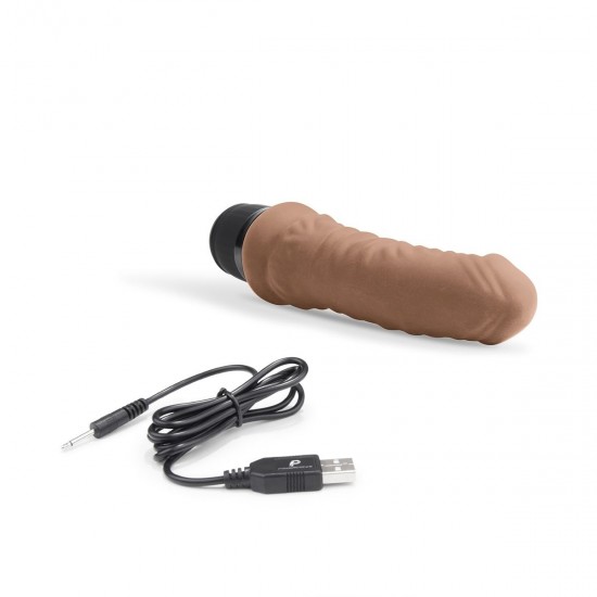 Кофейный вибратор-реалистик 6 Realistic Vibrator - 17 см.