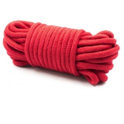 Веревка для бондажа TOYFA Theatre, текстиль, красная, 1000 см