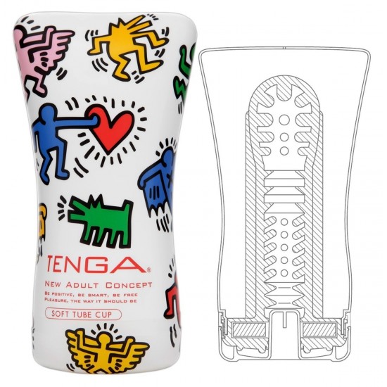 Мастурбатор-туба Keith Haring Soft Tube CUP